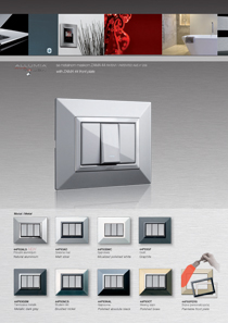 Metal ZAMA 44 front plates with gray ALLUMIA modules - brochure