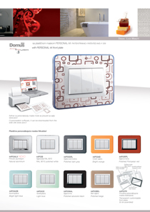 PERSONAL plastic front plates with white DOMUS 100 modules - brochure