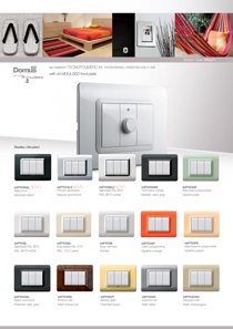 TECNOPOLIMERO plastic front plates with white DOMUS 100 modules - brochure